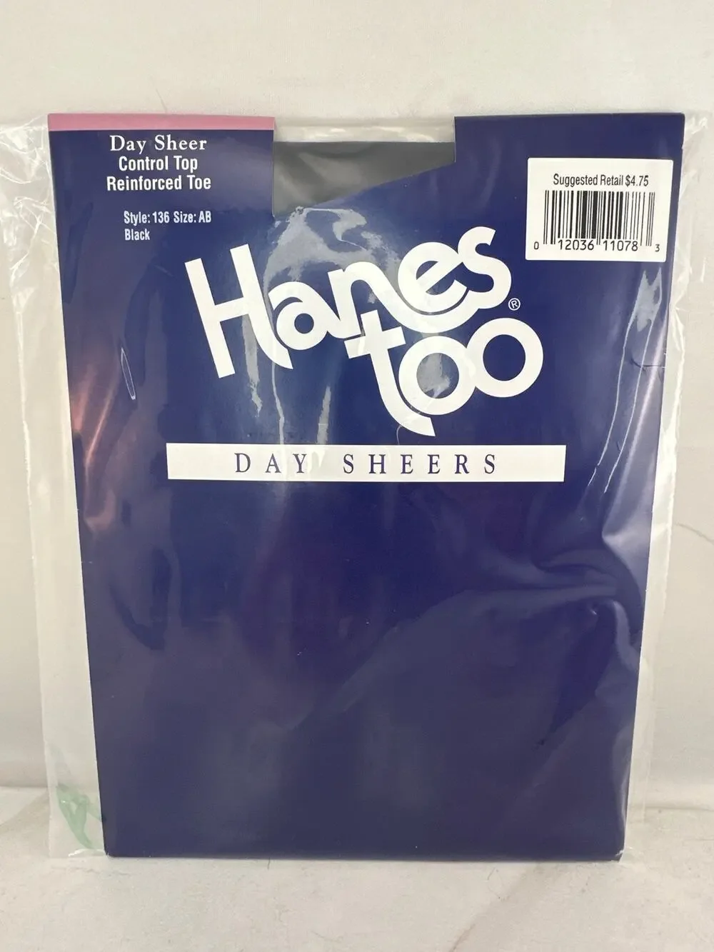 Hanes Too Pantyhose Black Day Sheer 136 Size AB